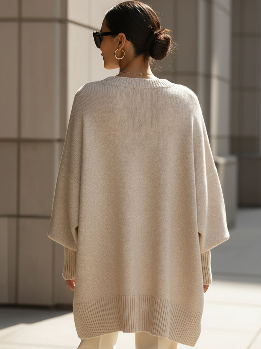 HELENE | Suéter poncho oversize de punto