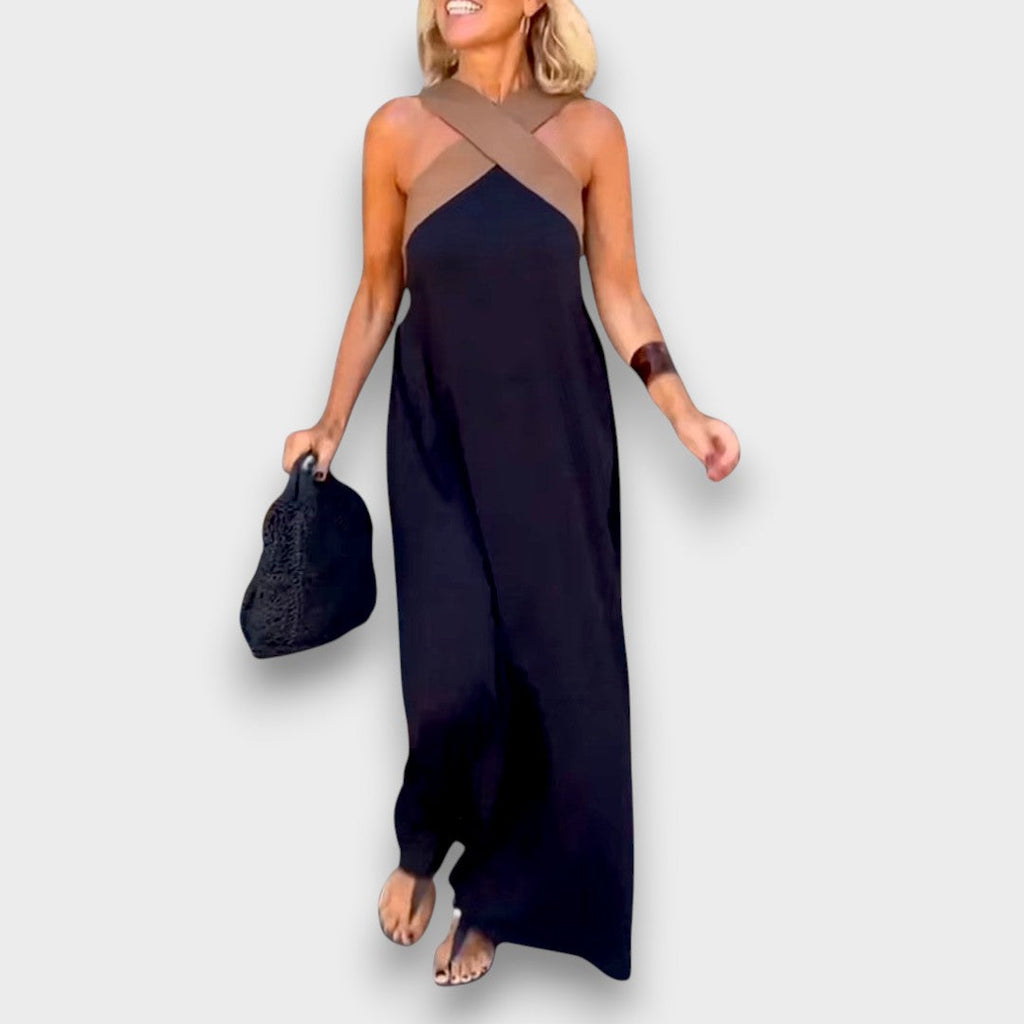IVA | Vestido maxi con tirantes cruzados