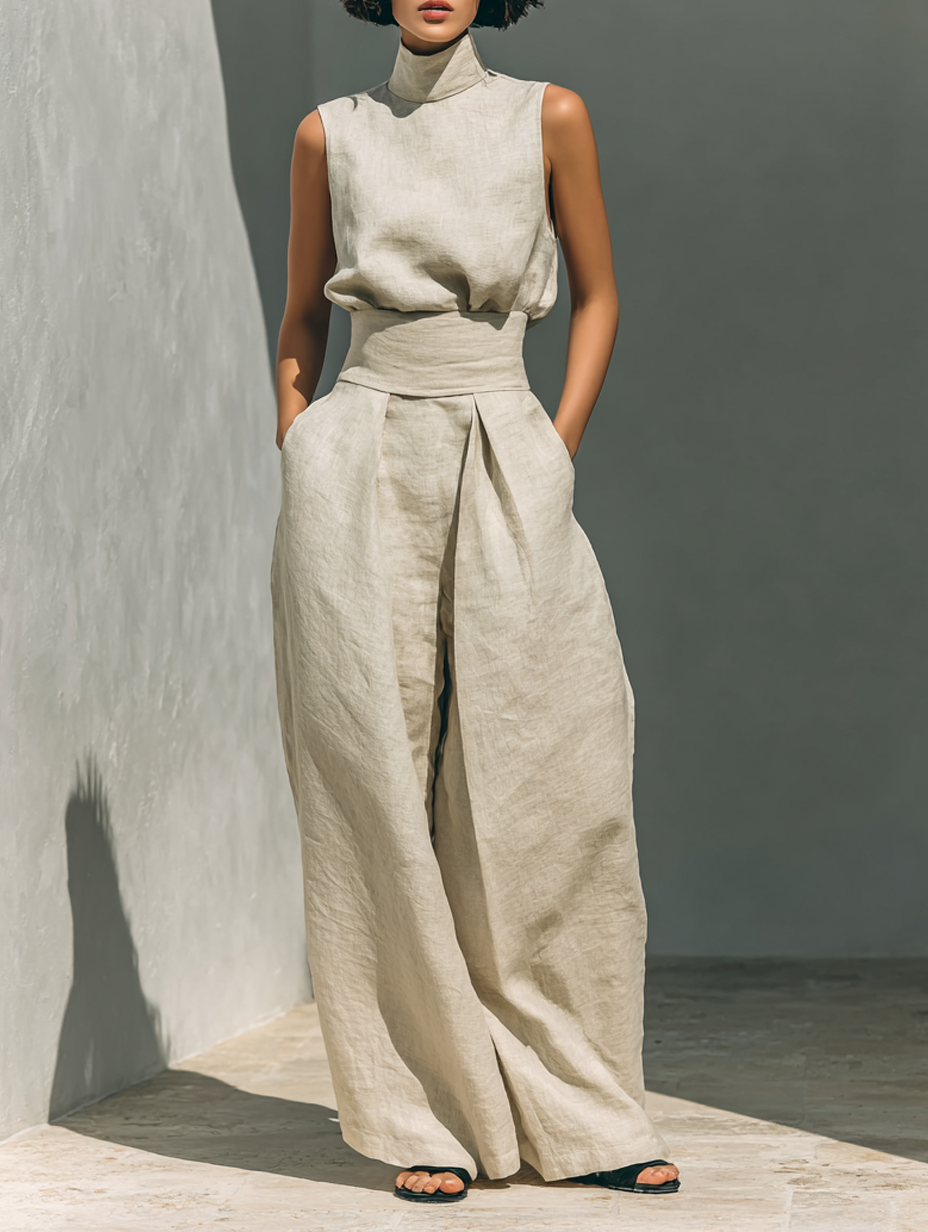 TERESA | Conjunto minimalista lino