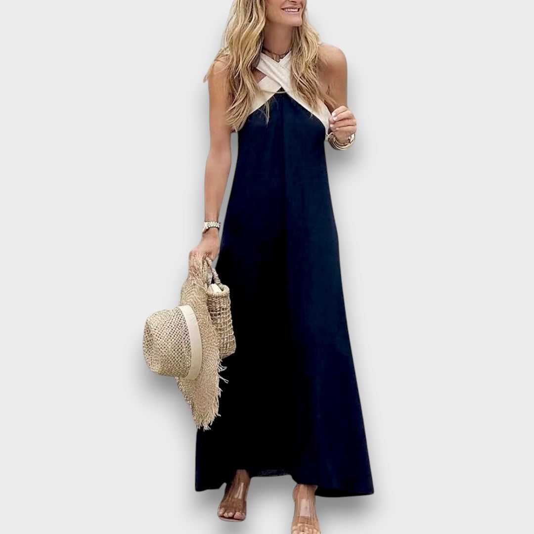 IVA | Vestido maxi con tirantes cruzados