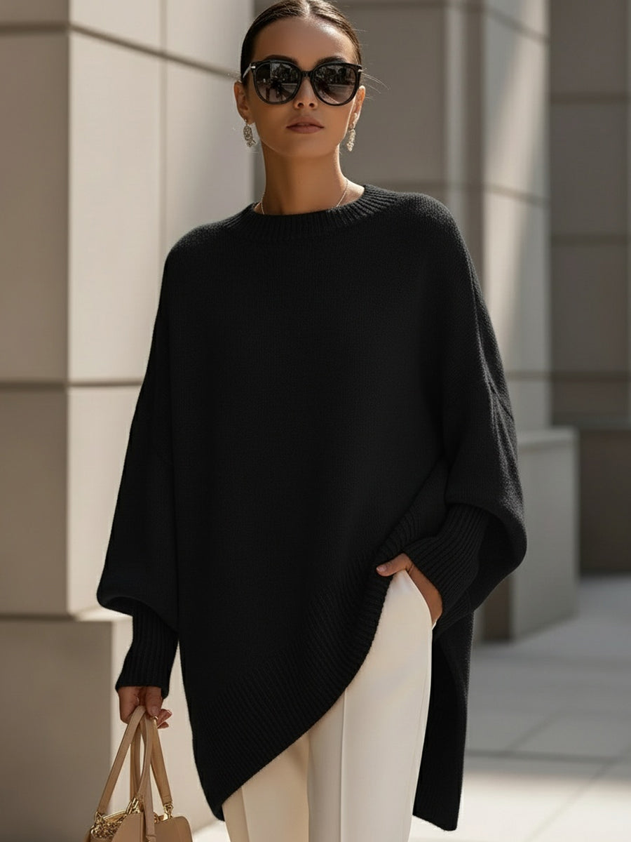 HELENE | Suéter poncho oversize de punto