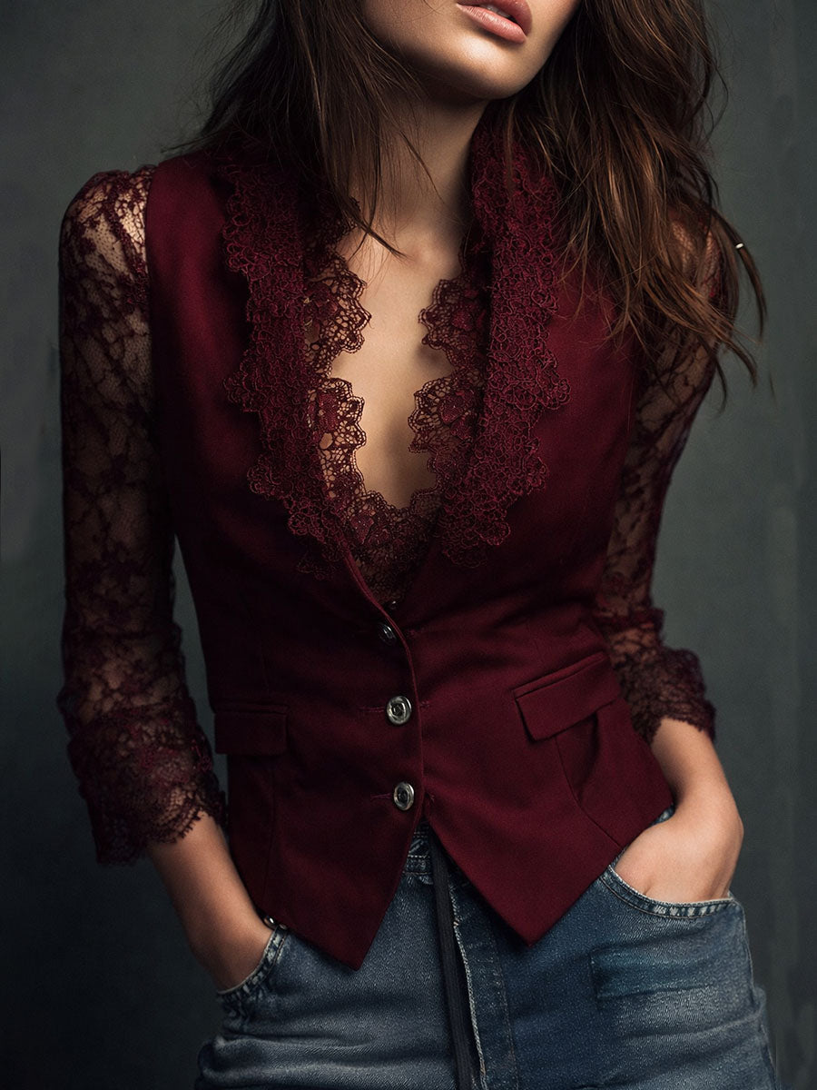 CLAUDIA | Blazer con encaje