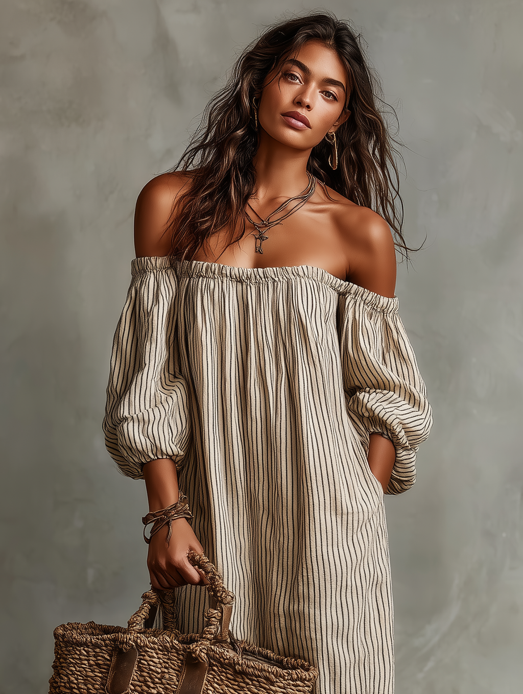 CALI | Vestido largo hombros descubiertos