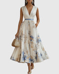 Rosa | Elegante vestido maxi plisado