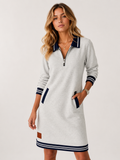 LORENA | VESTIDO TIPO SUDADERA CON CUELLO DE CREMALLERA