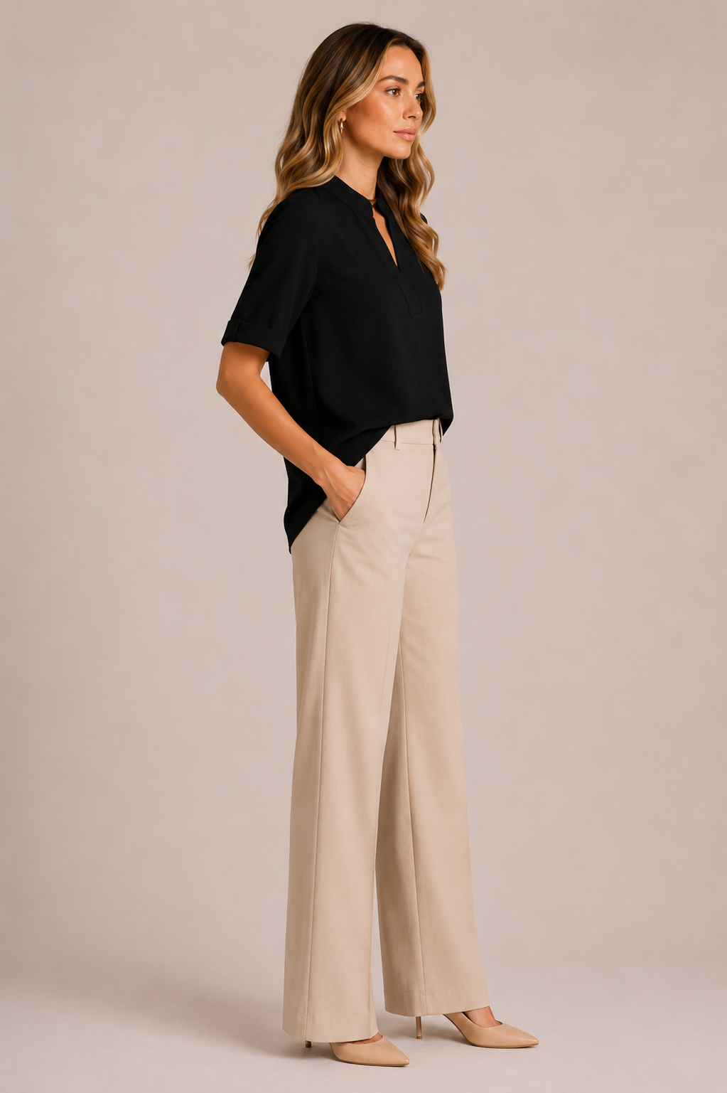 ELISA | BLUSA ELEGANTE CON CUELLO REFINADO