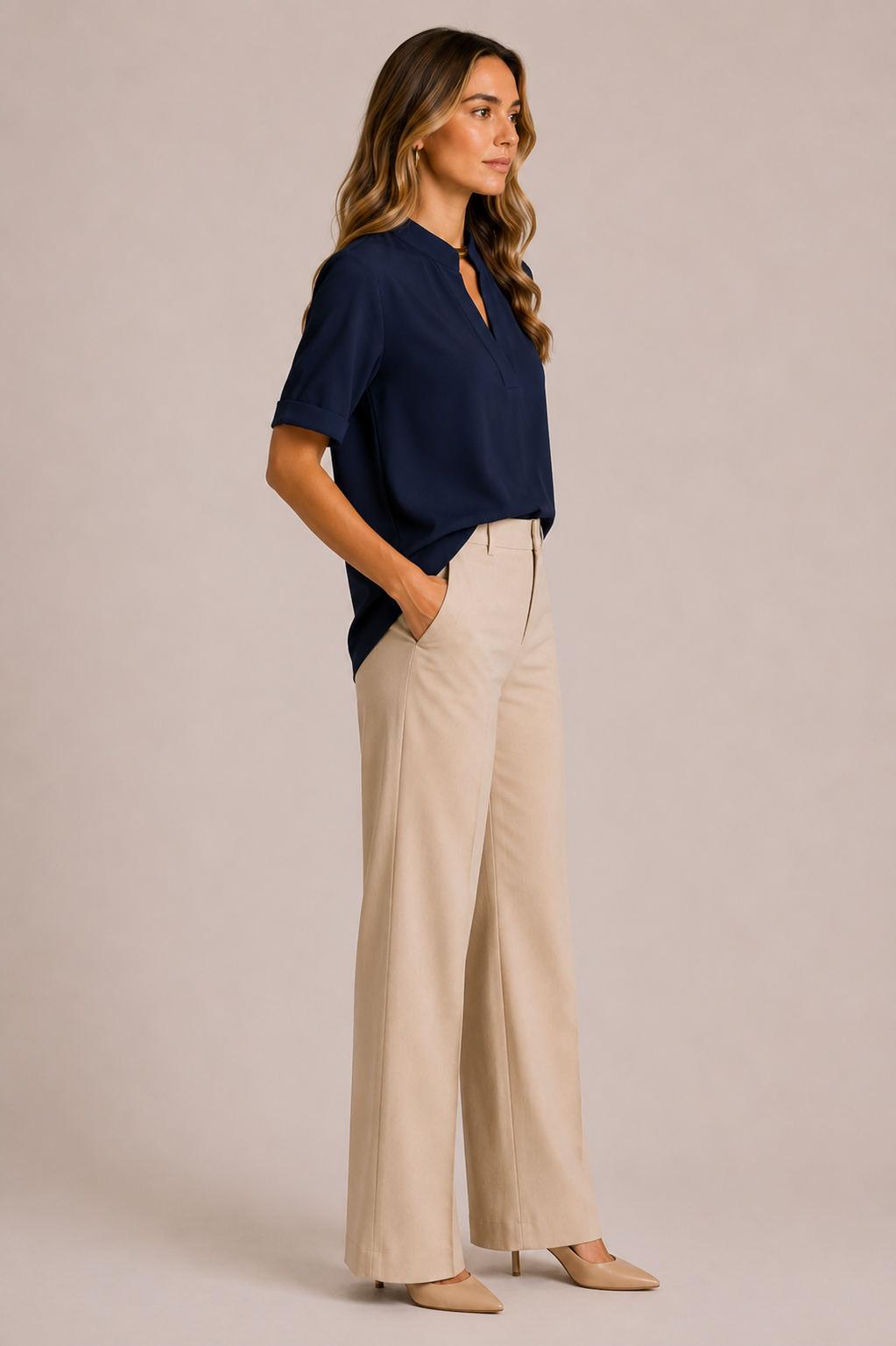 ELISA | BLUSA ELEGANTE CON CUELLO REFINADO