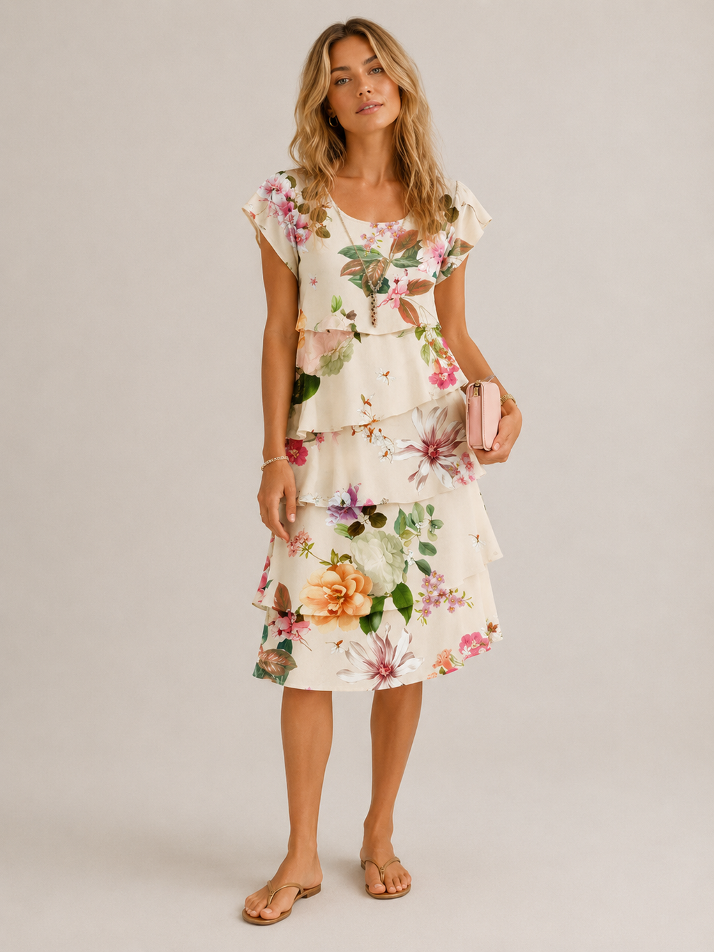 CAMILA | VESTIDO ELEGANTE Y VAPOROSO CON VOLANTES