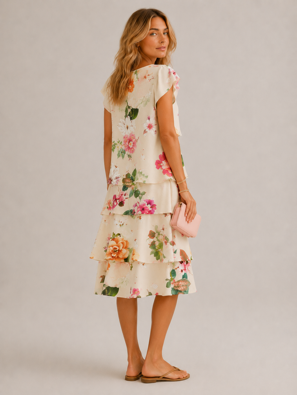 CAMILA | VESTIDO ELEGANTE Y VAPOROSO CON VOLANTES