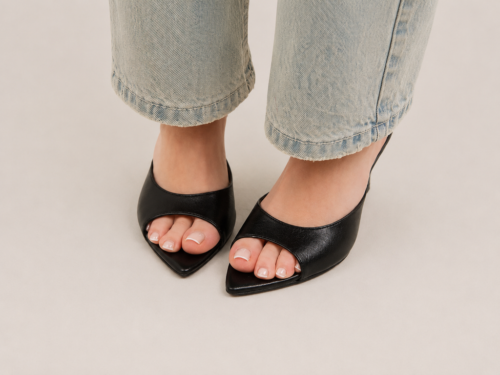 LUNA | ZAPATOS DE SALÓN TIPO SABOT EFECTO PIEL