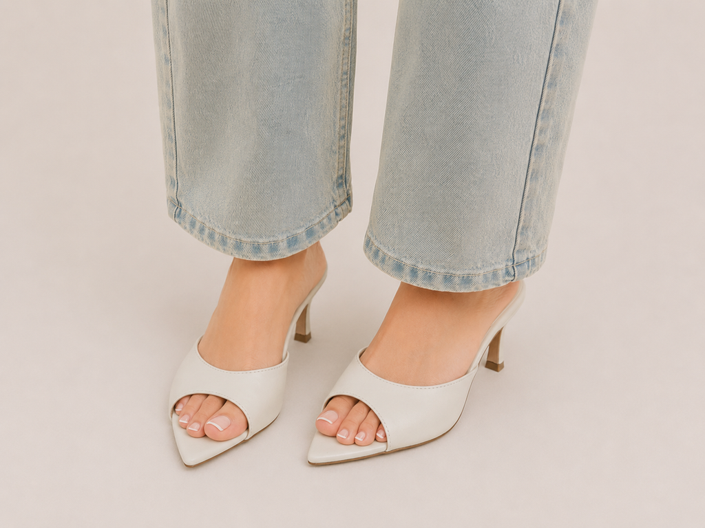 LUNA | ZAPATOS DE SALÓN TIPO SABOT EFECTO PIEL