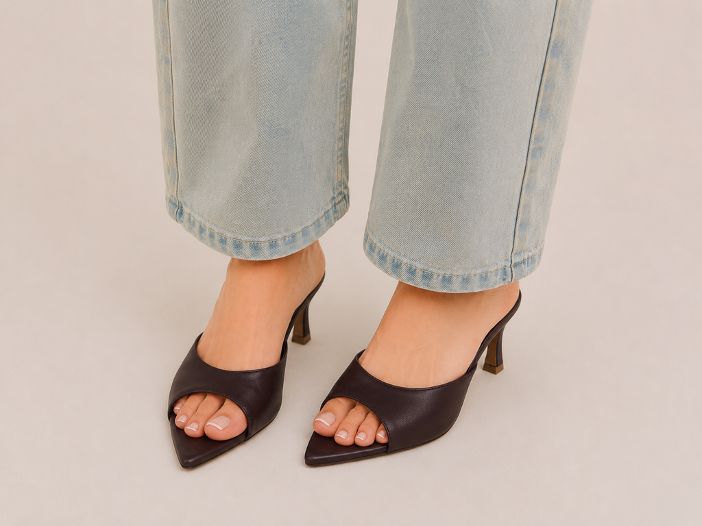 LUNA | ZAPATOS DE SALÓN TIPO SABOT EFECTO PIEL