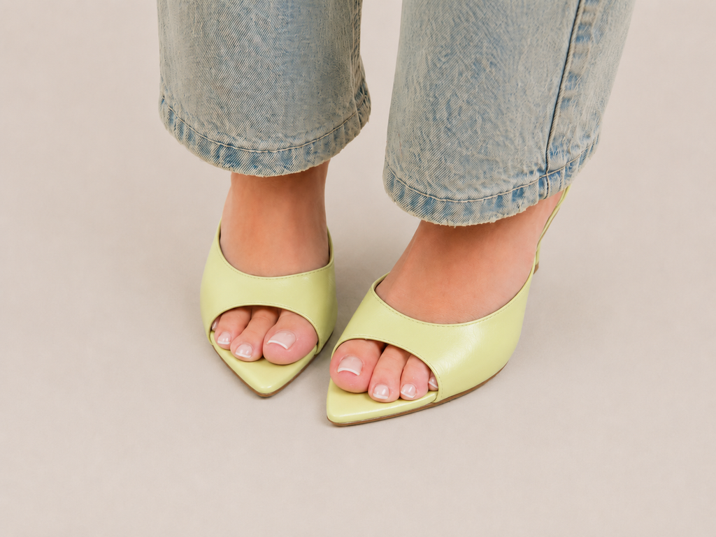 LUNA | ZAPATOS DE SALÓN TIPO SABOT EFECTO PIEL
