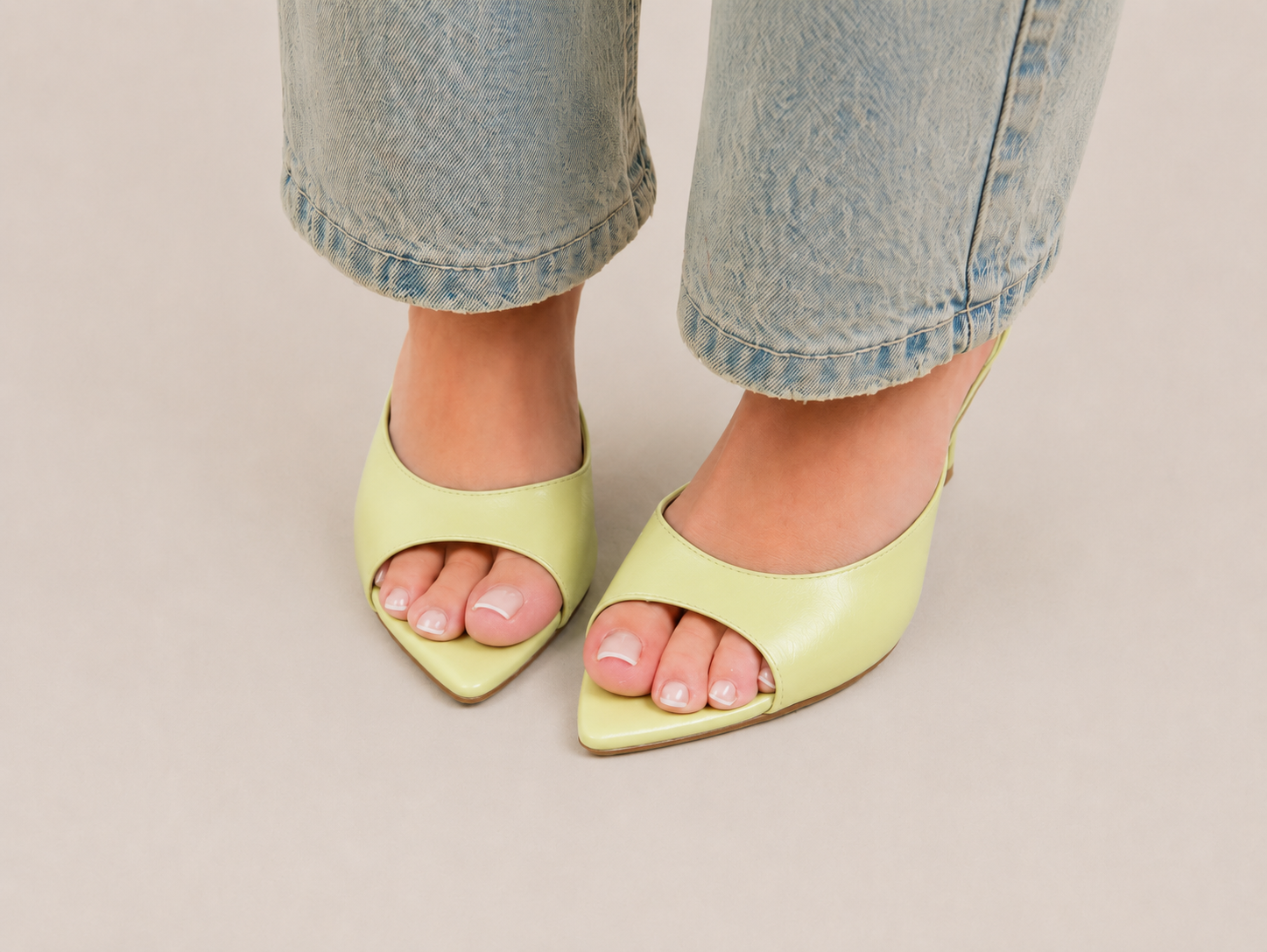 LUNA | ZAPATOS DE SALÓN TIPO SABOT EFECTO PIEL