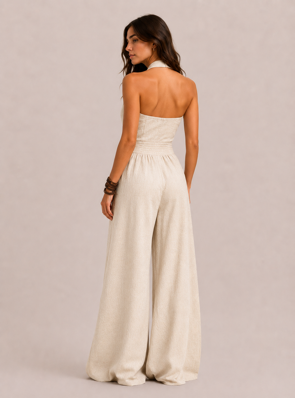 BIANCA | CONJUNTO DE LINO Y ALGODÓN CON UN ELEGANTE ESCOTE CRUZADO