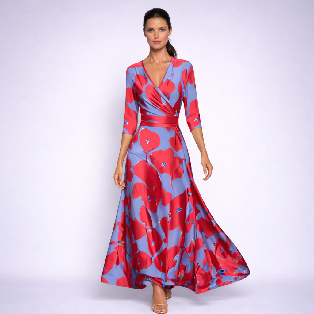 LUCÍA | Elegante vestido con lazo floral