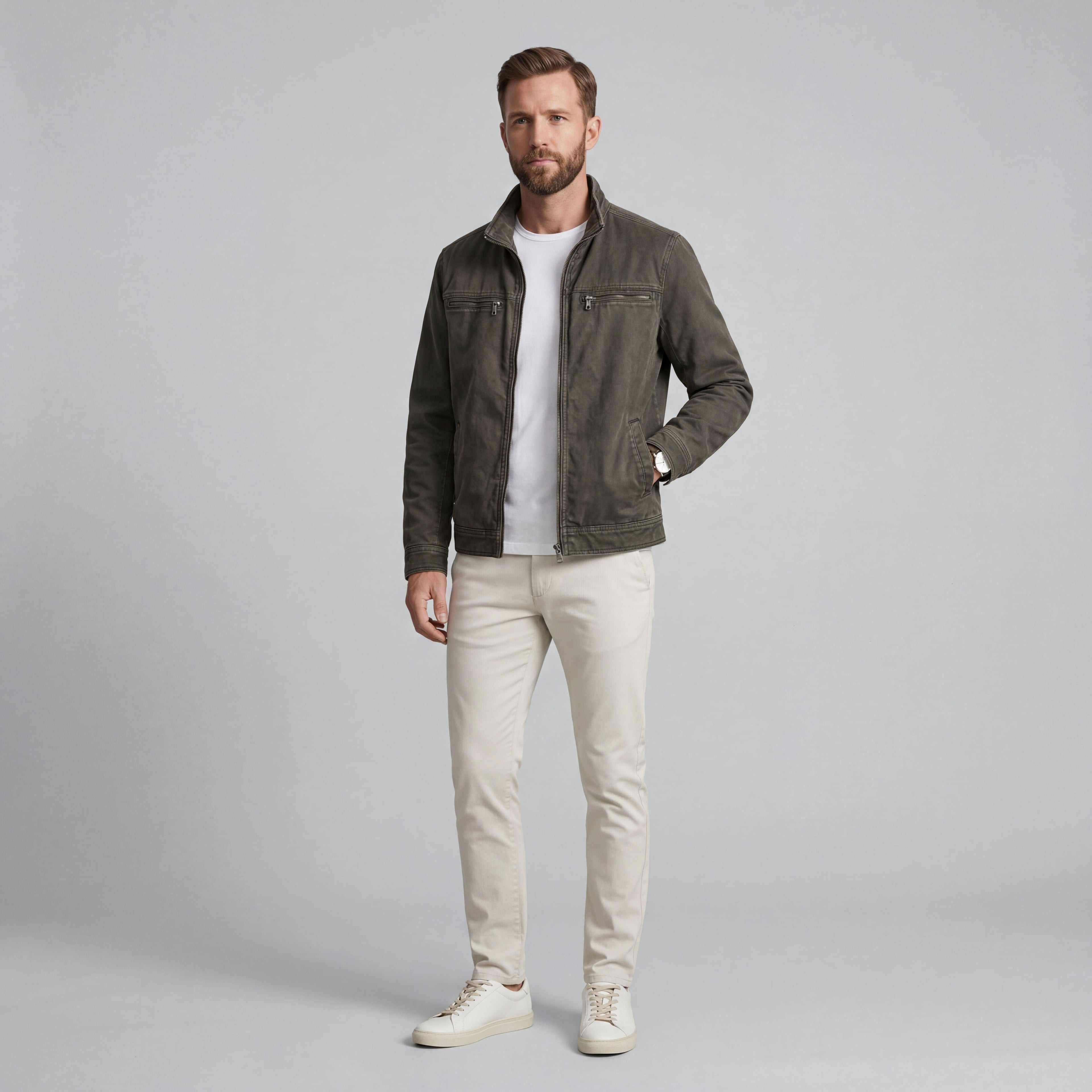 FÉLIX | CHAQUETA VINTAGE DE ALGODÓN CON CREMALLERA