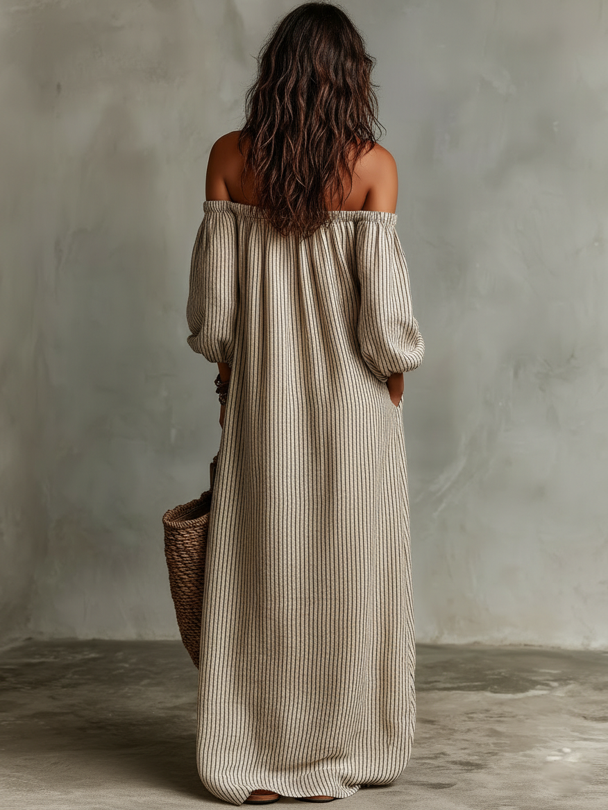 CALI | Vestido largo hombros descubiertos