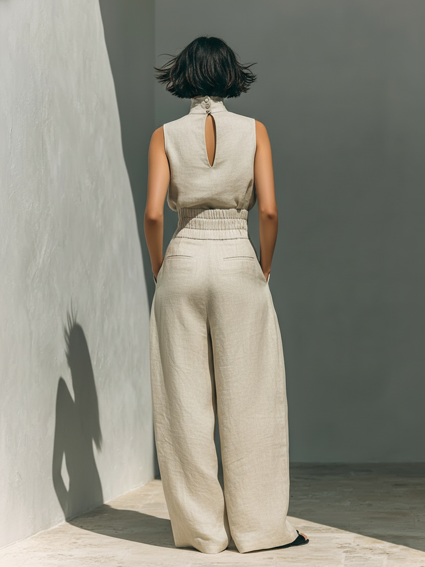 TERESA | Conjunto minimalista lino