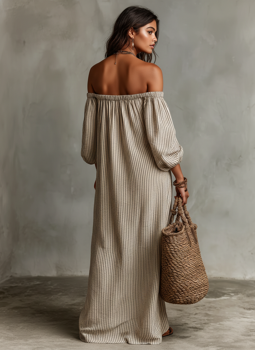 CALI | Vestido largo hombros descubiertos