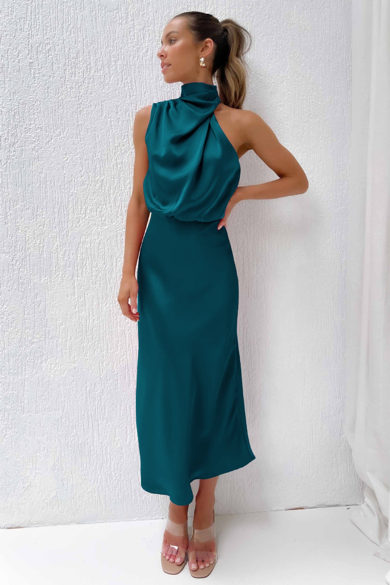 VALERIA | Vestido satinado elegante