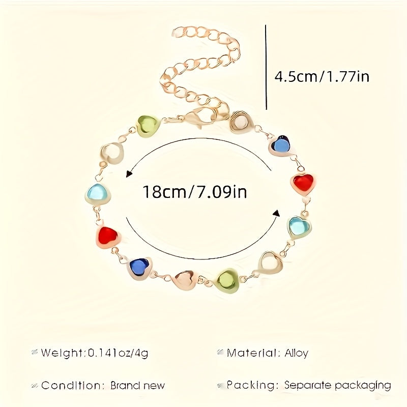 ARCOÍRIS | Pulsera con corazones