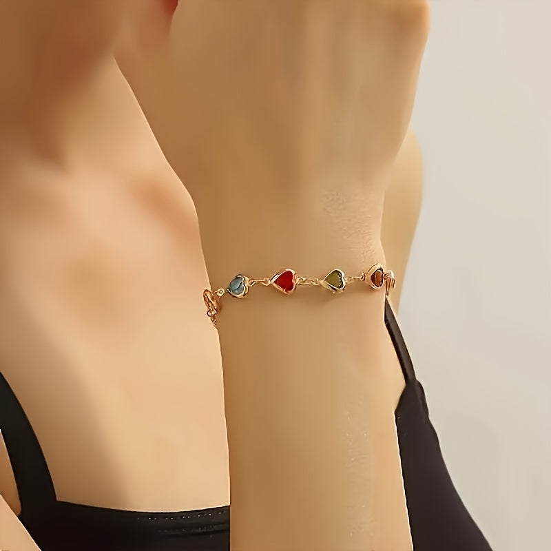 ARCOÍRIS | Pulsera con corazones
