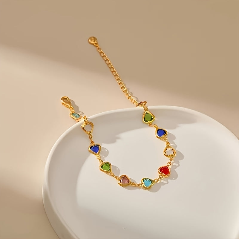 ARCOÍRIS | Pulsera con corazones
