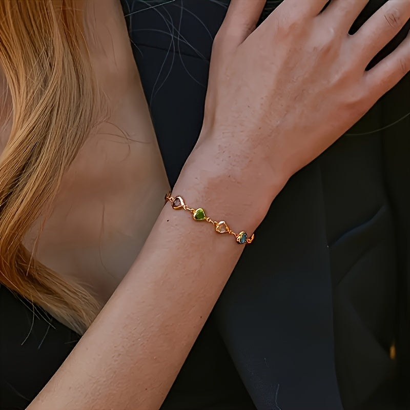 ARCOÍRIS | Pulsera con corazones