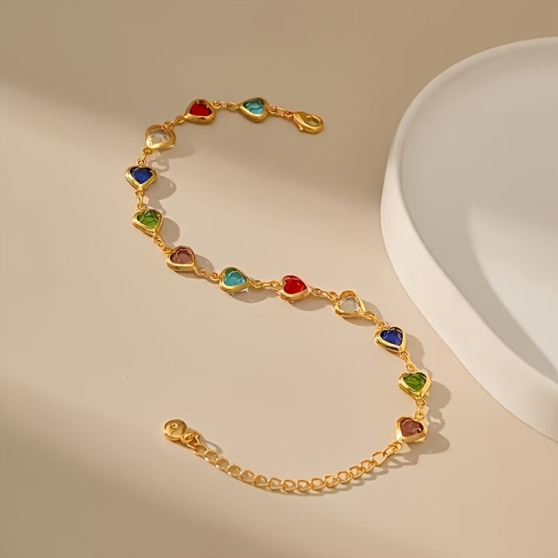 ARCOÍRIS | Pulsera con corazones
