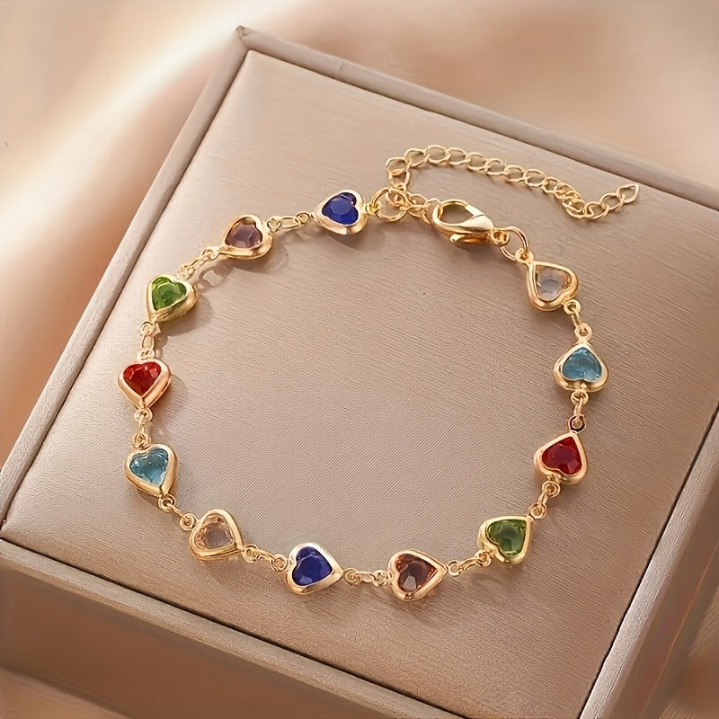 ARCOÍRIS | Pulsera con corazones
