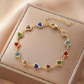 ARCOÍRIS | Pulsera con corazones