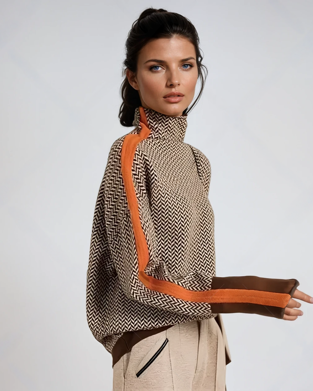 AMAYA | Suéter de cuello alto de diseño.