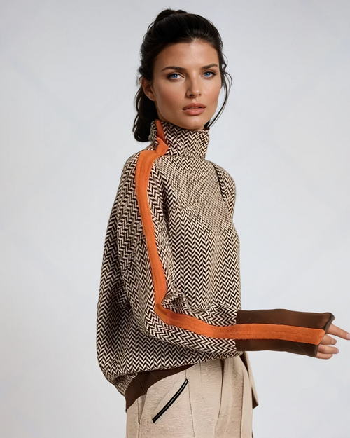 AMAYA | Suéter de cuello alto de diseño.