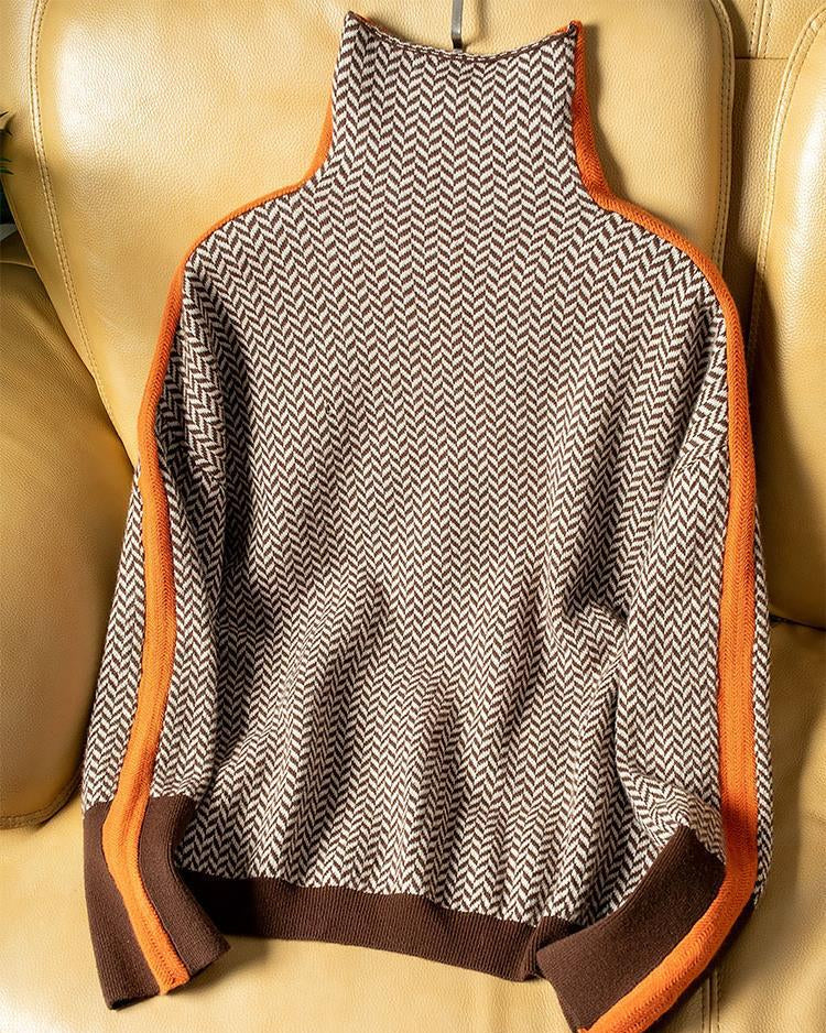 AMAYA | Suéter de cuello alto de diseño.