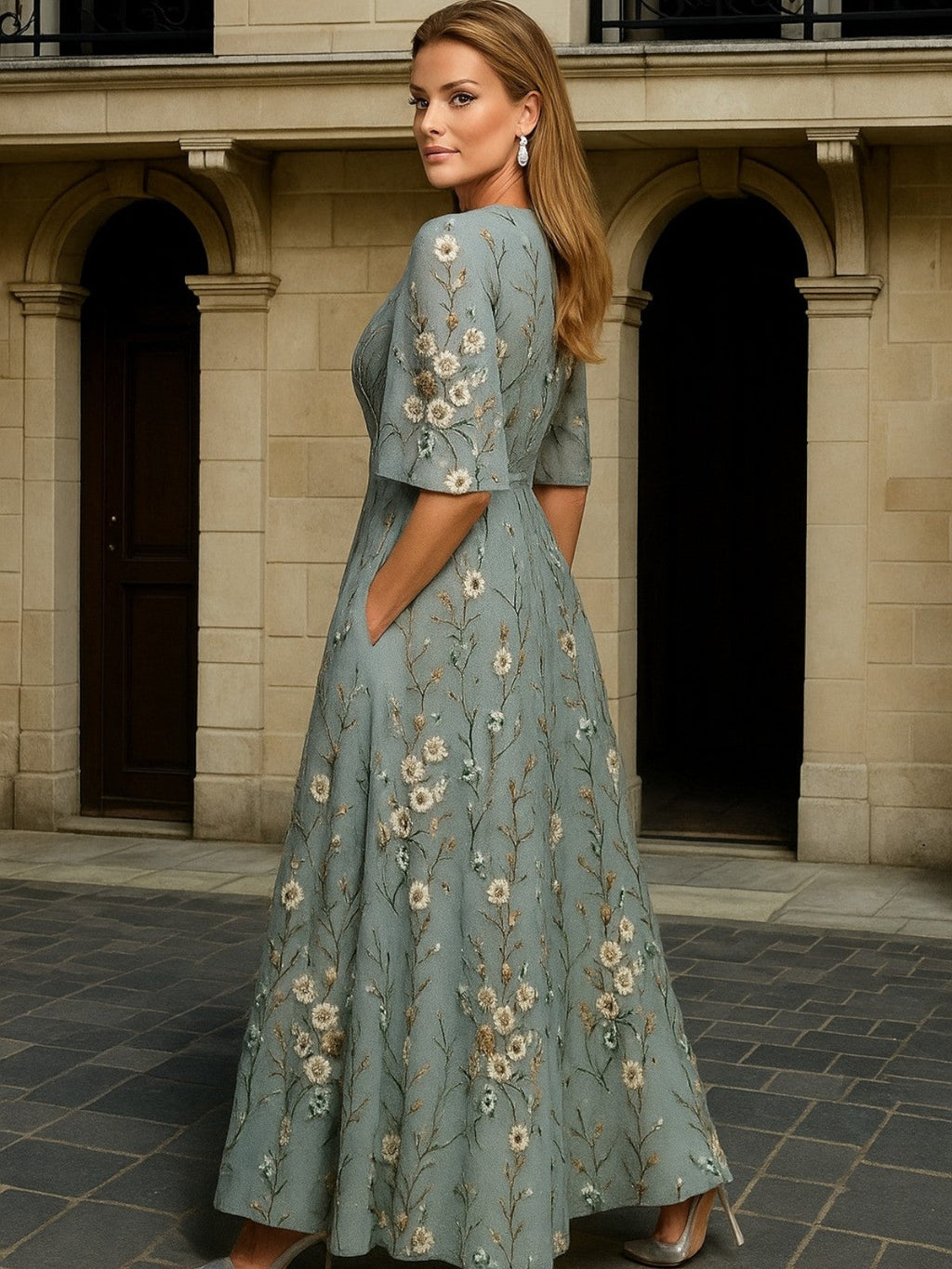 AVELLANA | Elegante vestido con cinturón