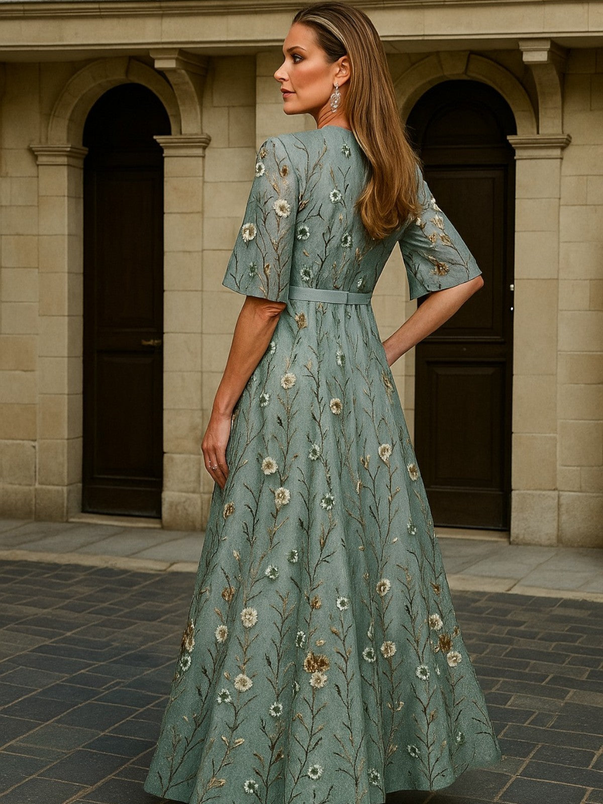 AVELLANA | Elegante vestido con cinturón