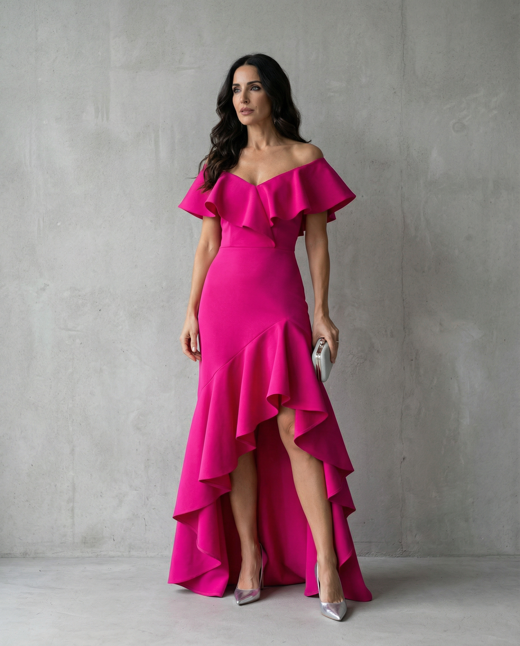 ISABEL | Vestido elegante con volantes y escote en V