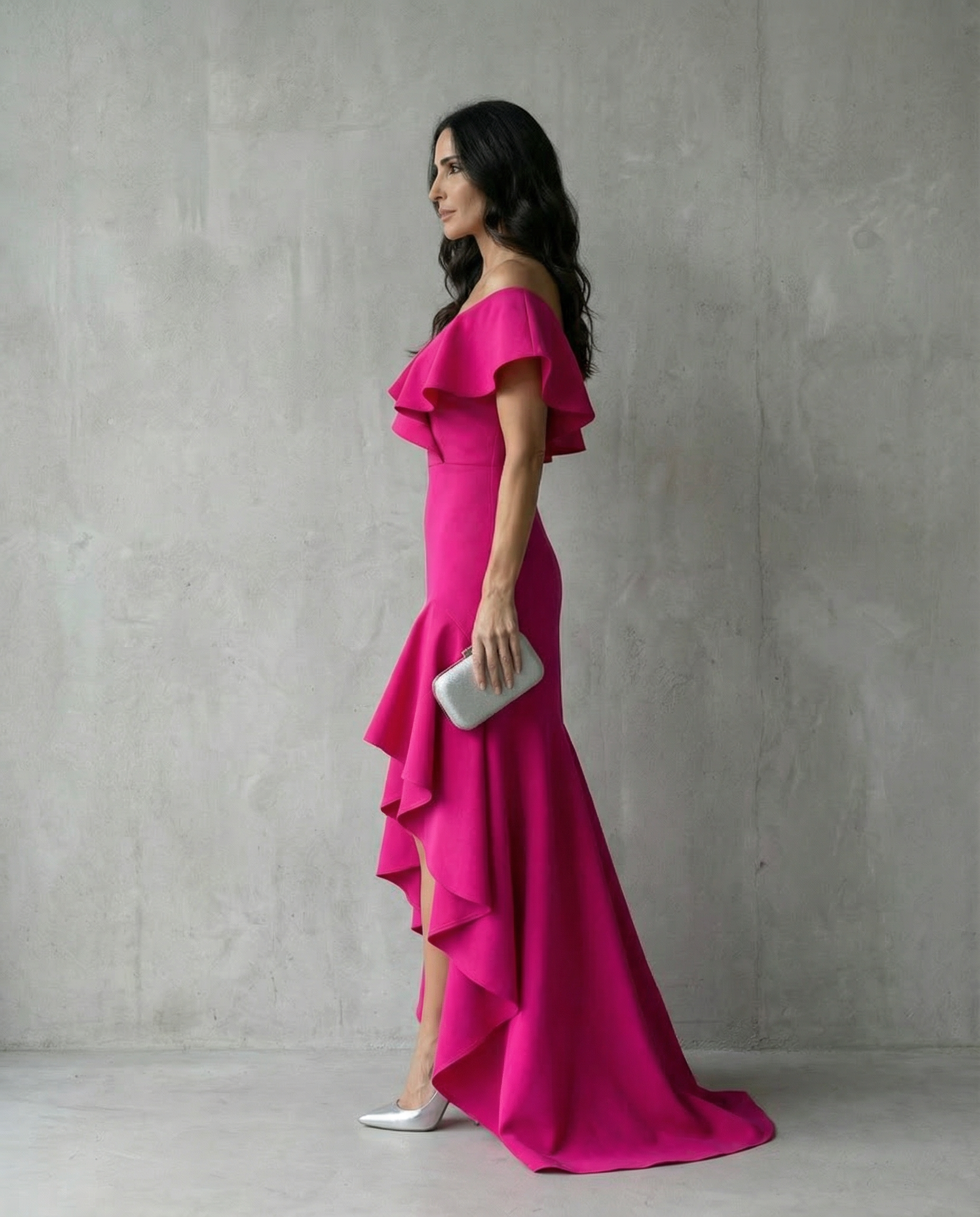 ISABEL | Vestido elegante con volantes y escote en V