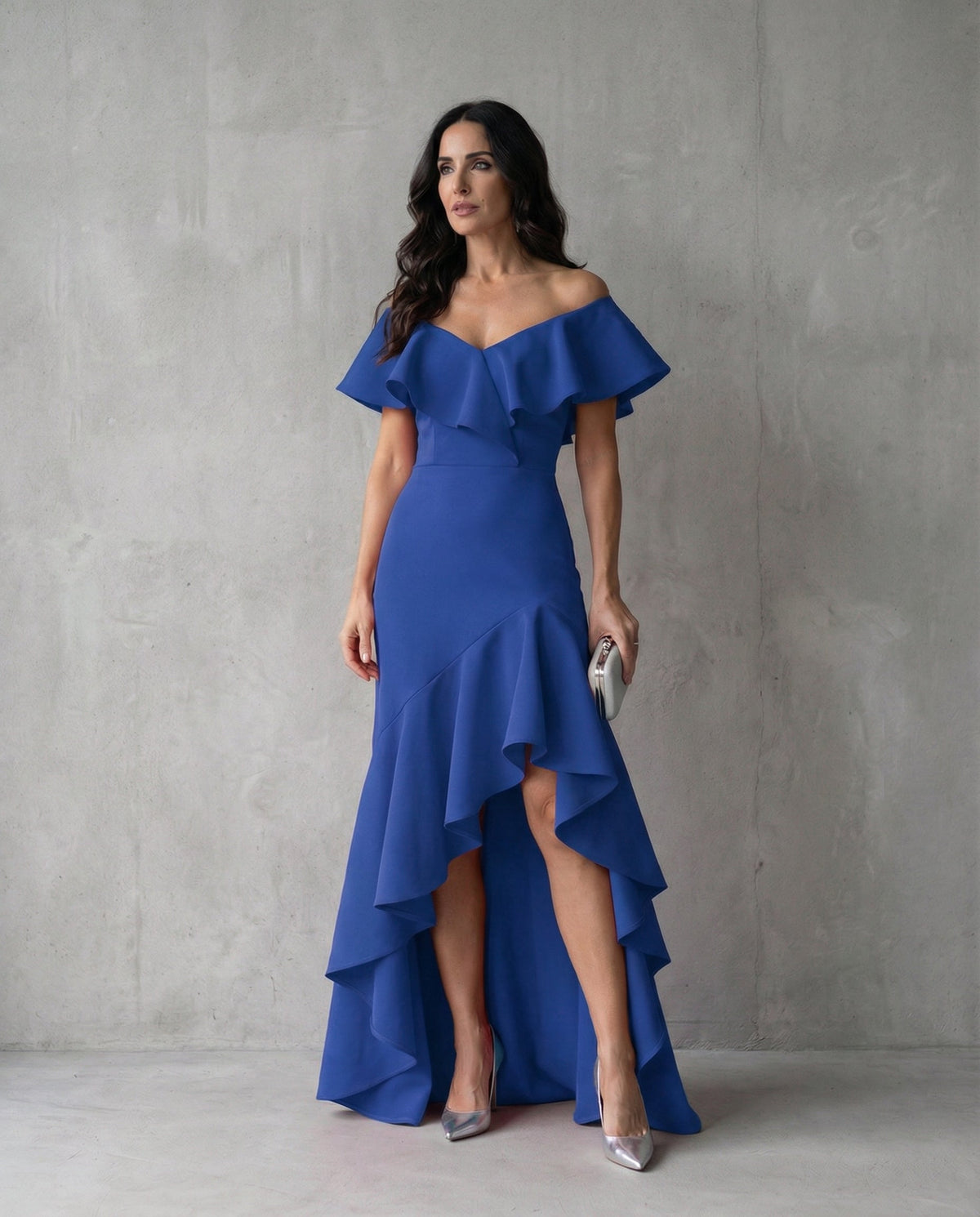 ISABEL | Vestido elegante con volantes y escote en V