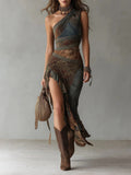 MAYA | Vestido largo asimétrico