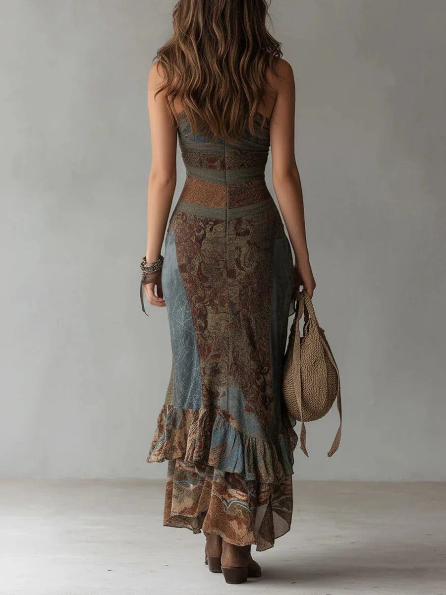 MAYA | Vestido largo asimétrico